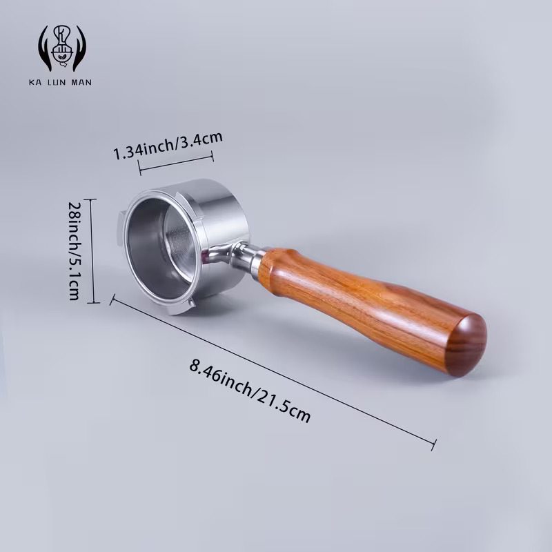 Porte-filtre sans fond pour expresso 51 mm — acier inoxydable 304 avec poignée en bois à Agadir