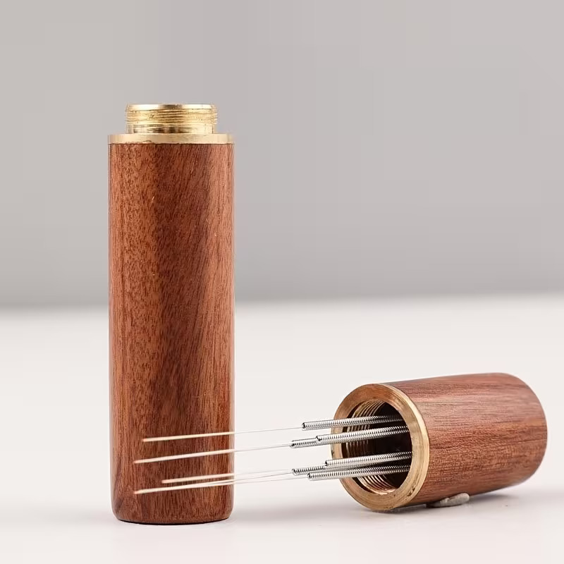Aiguille de distribution et mélange en bois artificiel pour café