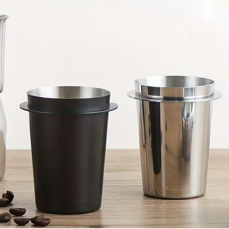 Tasse doseuse expresso en acier inoxydable — Distributeur de café compatible 51/53/58 mm